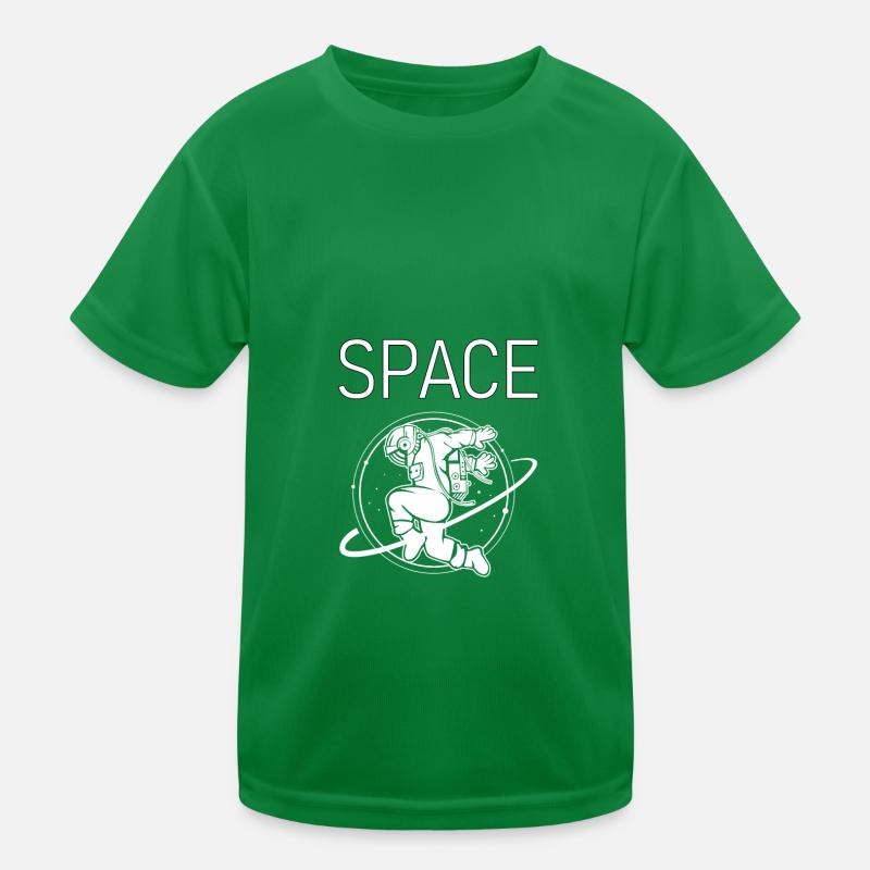 Space Astronaut Spaceship Aliens Kids Functional T-Shirt