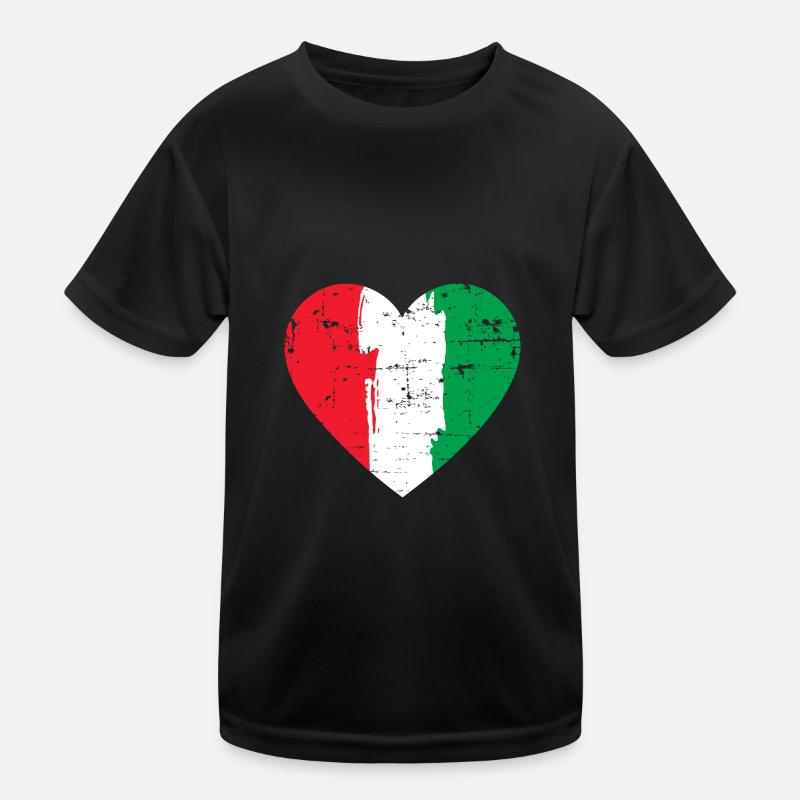 Drapeau du cœur de l’Italie T-shirt sport Enfant