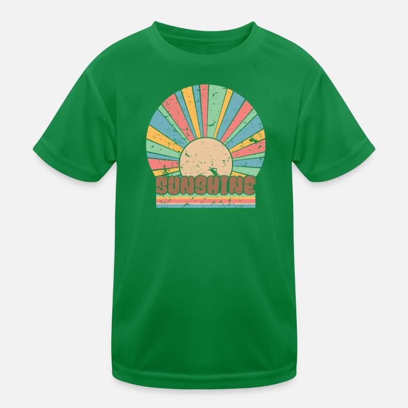 Retro Sunshine Rainbow Sommerurlaub Reisegeschenk Kinder Funktions-T-Shirt