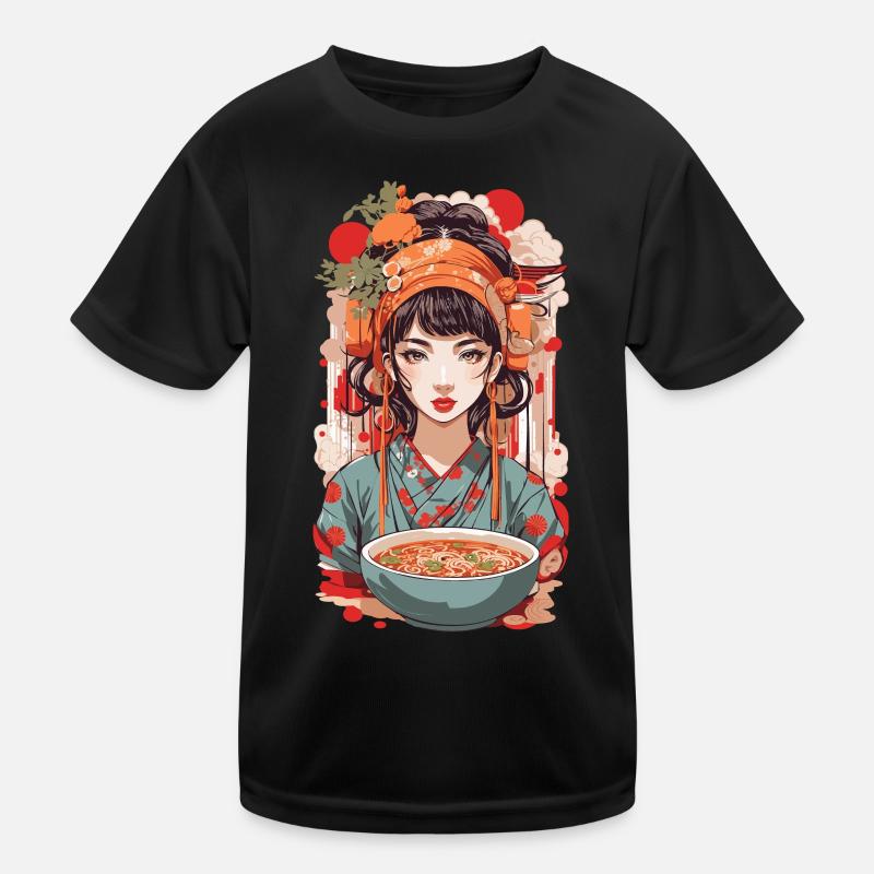 Ramen Retro Popart Japan Ästhetik Design Kinder Funktions-T-Shirt