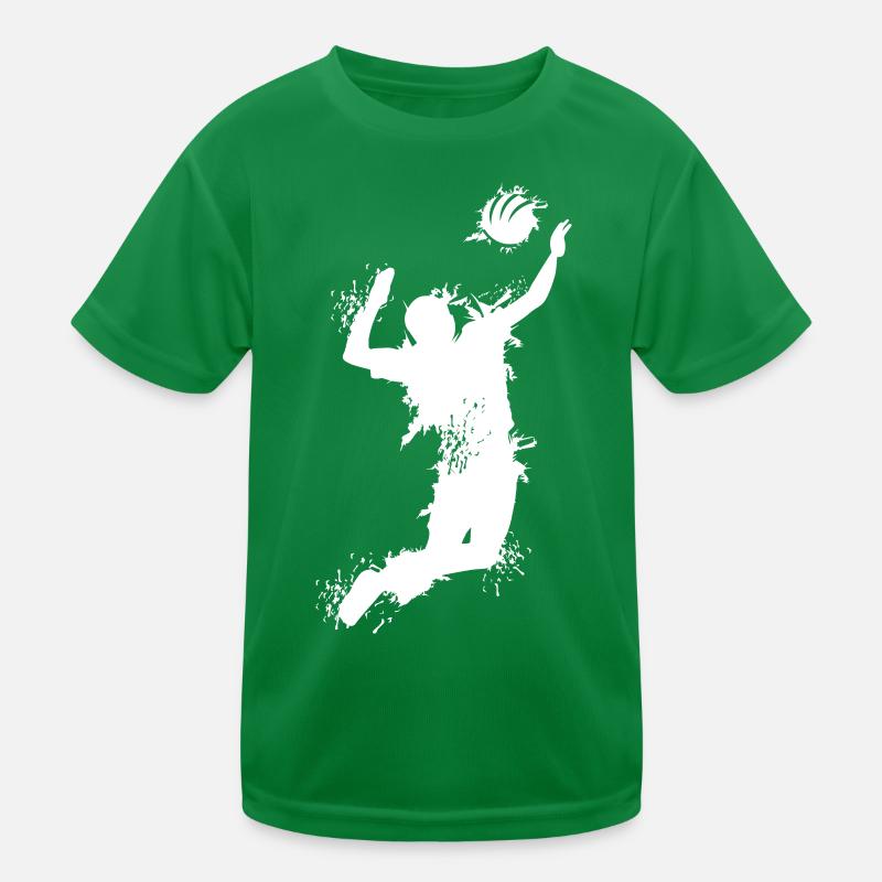 Volleyball Attack Explosion Beach Volleyball Logo Kids Functional T-Shirt