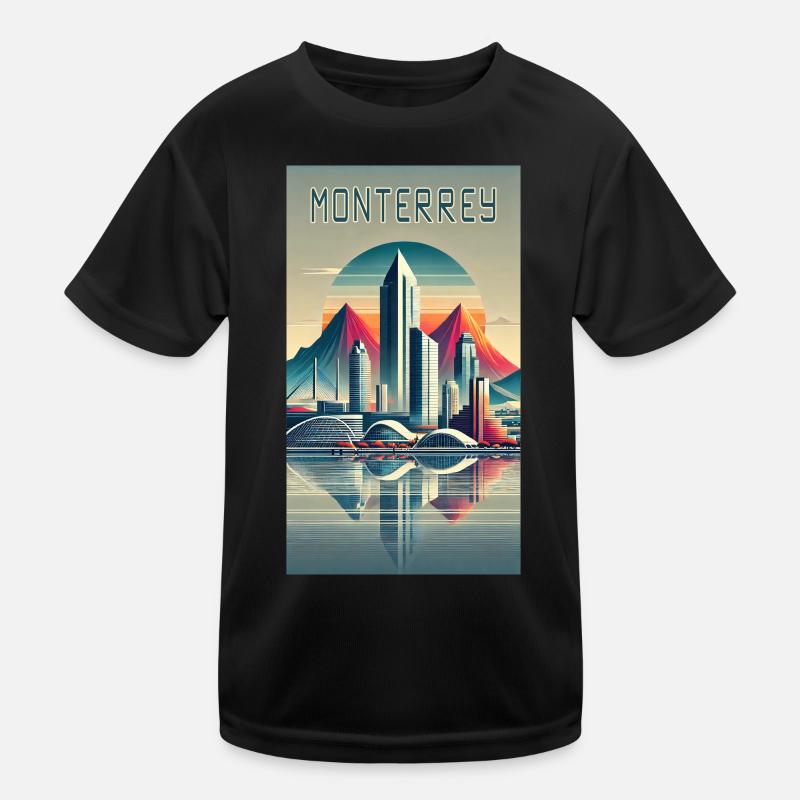 Monterrey Mexico Modern Design Kids Functional T-Shirt