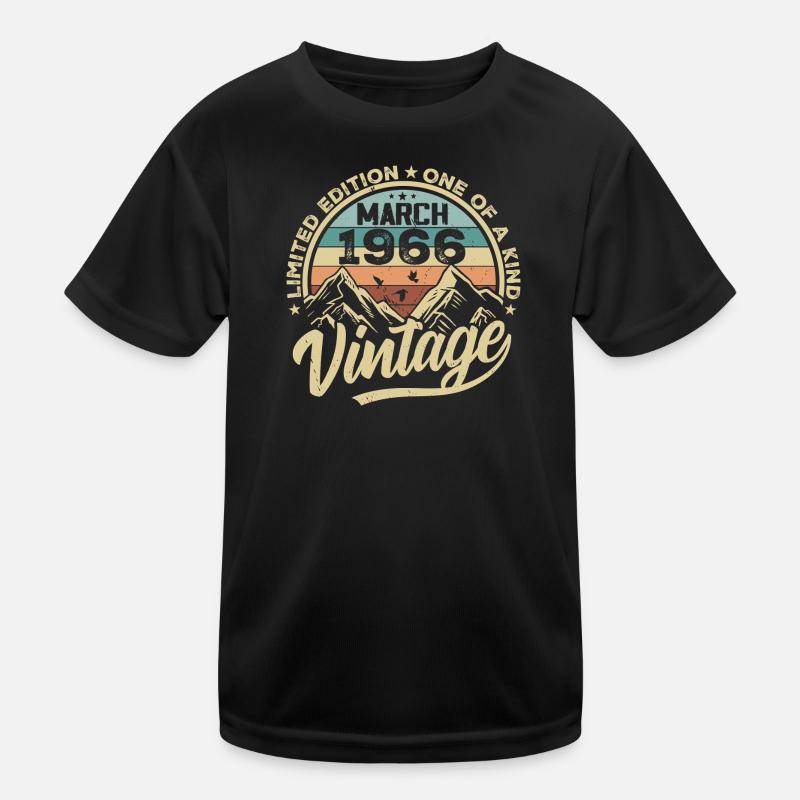 March 1966 Birthday - Born March 1966 Kids Functional T-Shirt