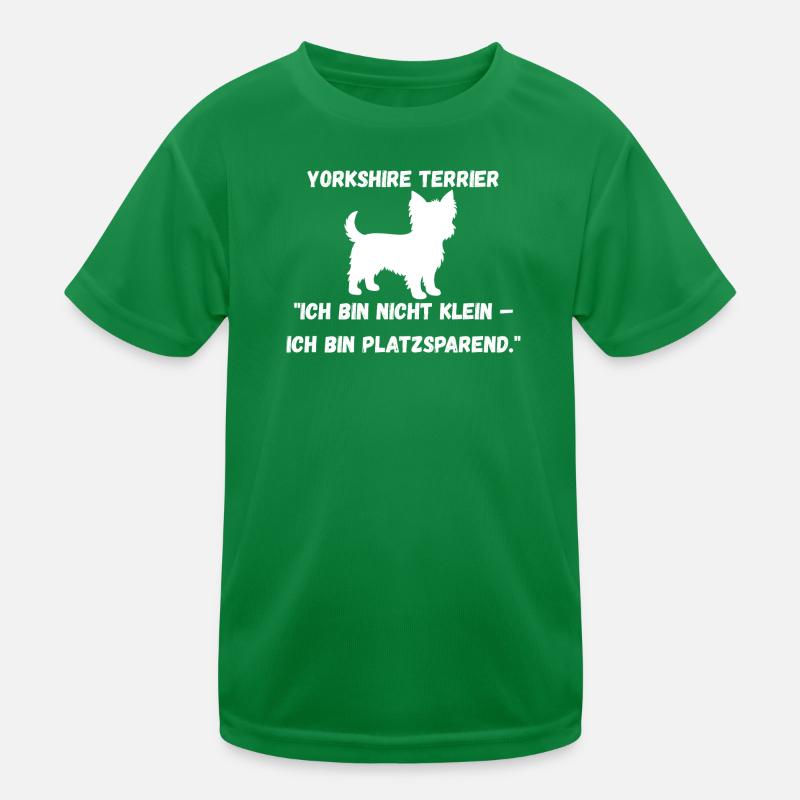 Yorkie weiß Kinder Funktions-T-Shirt