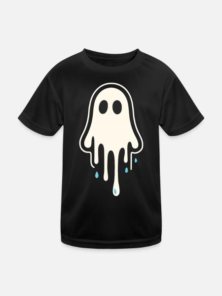 Melting Ghost Art - Kids Functional T-Shirt - black - Front