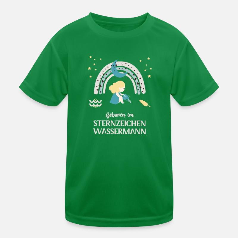 Sternzeichen Wassermann Geburtstag Sternenbild Kinder Funktions-T-Shirt