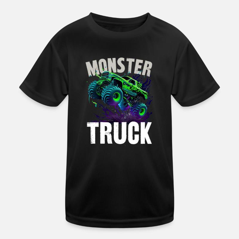 Monstertruck Kinder Funktions-T-Shirt