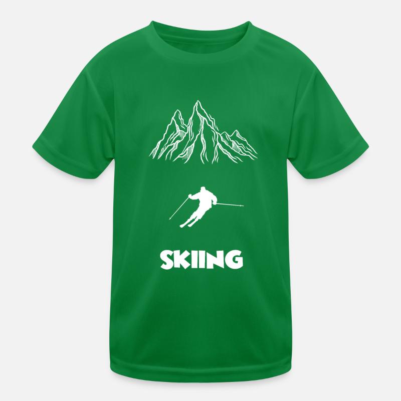 Skiing Kids Functional T-Shirt