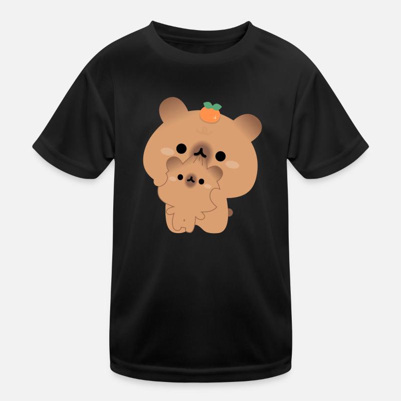 Capybara Couple Kids Functional T-Shirt