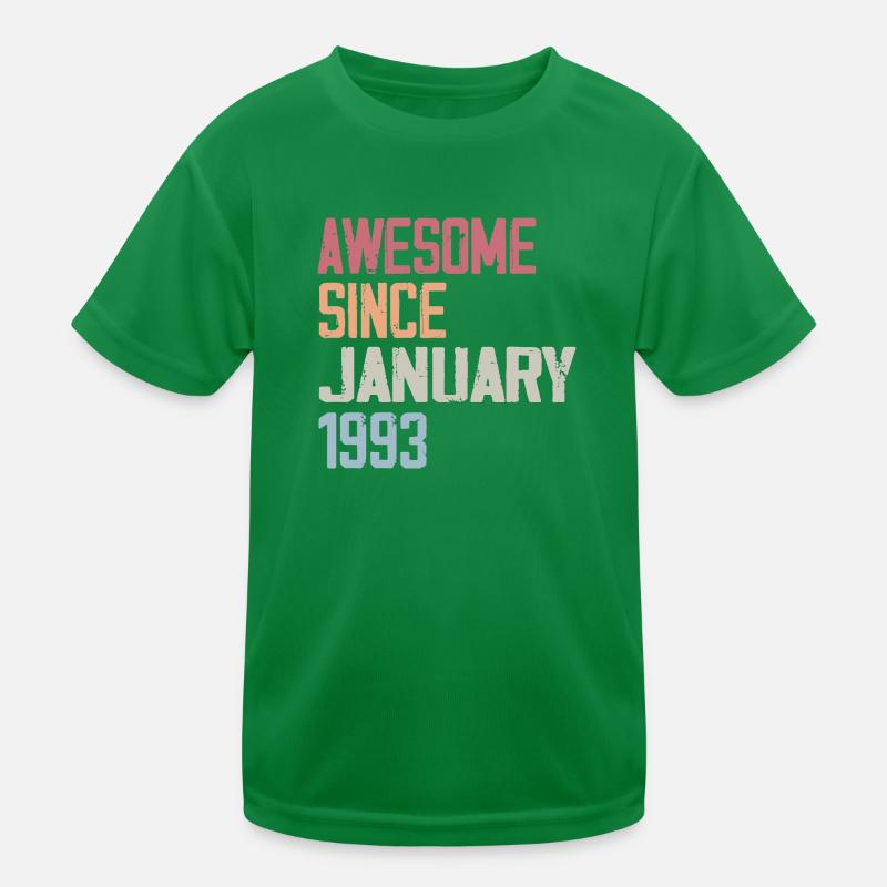 Anniversaire Janvier 1993 Rétro 1993 Janvier T-shirt sport Enfant