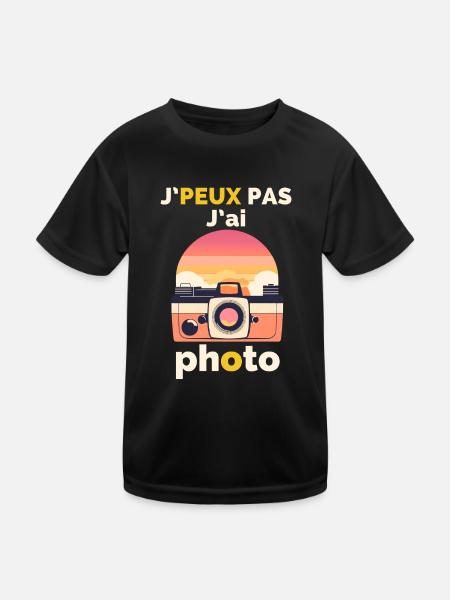 Ich kann nicht, ich habe ein Foto - Kinder Funktions-T-Shirt - Schwarz - Vorne