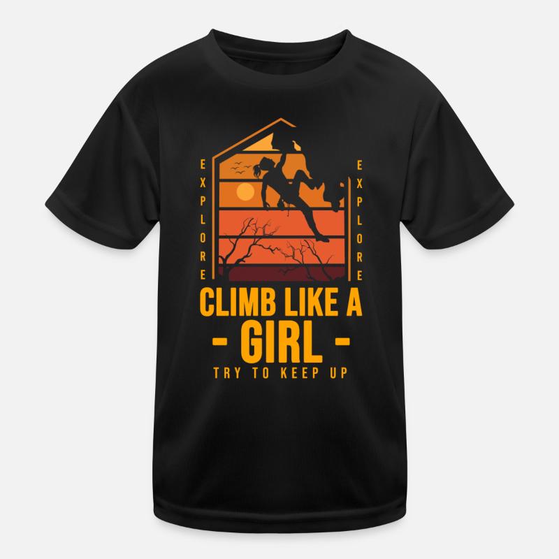 Grimper comme une fille Escalade Escalade Bouldering années 80 T-shirt sport Enfant