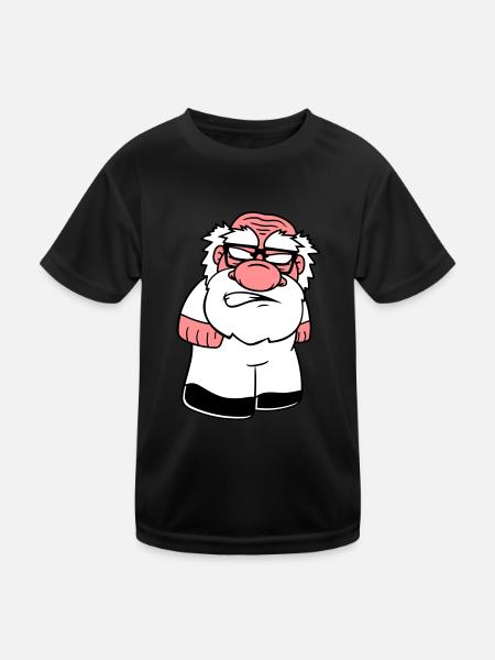 dwarf small face head boes veraergert wue - Kids Functional T-Shirt - black - Front