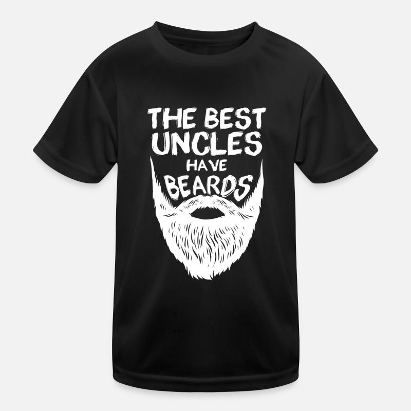 Bearded Uncle - Kids Functional T-Shirt - black
