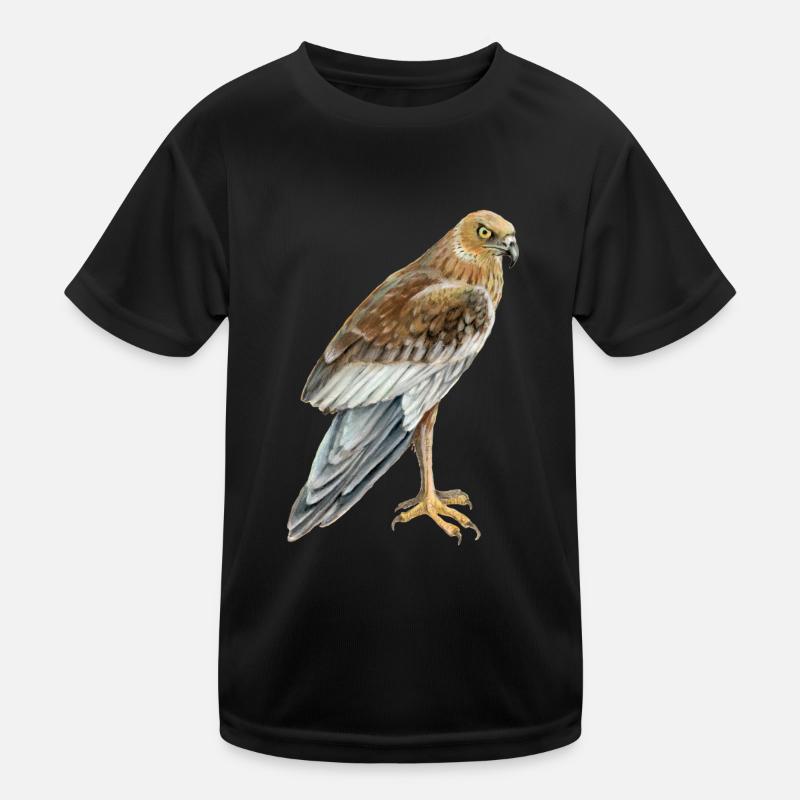marsh harrier - Kids Functional T-Shirt - black