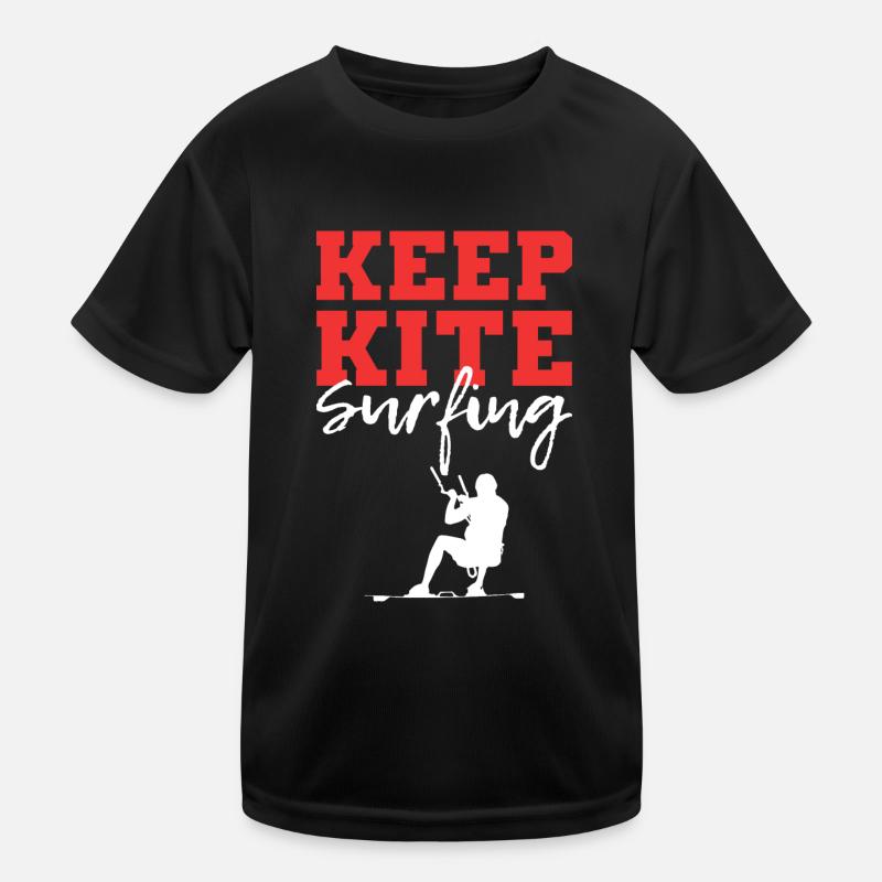 Kite Surf Brave Gift Kids Functional T-Shirt