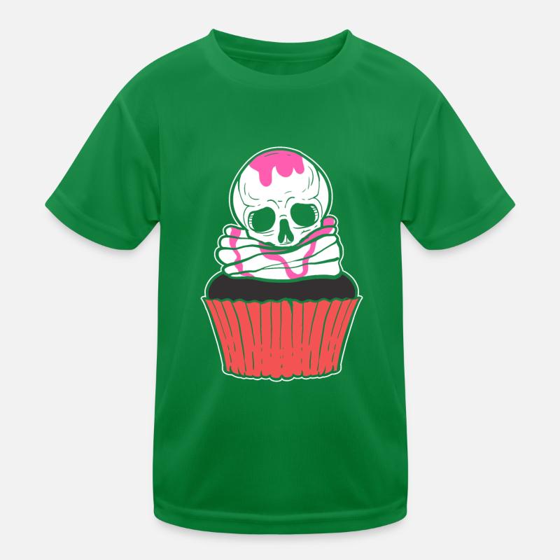 Schädel Cupcake Bäcker Geschenk Kinder Funktions-T-Shirt