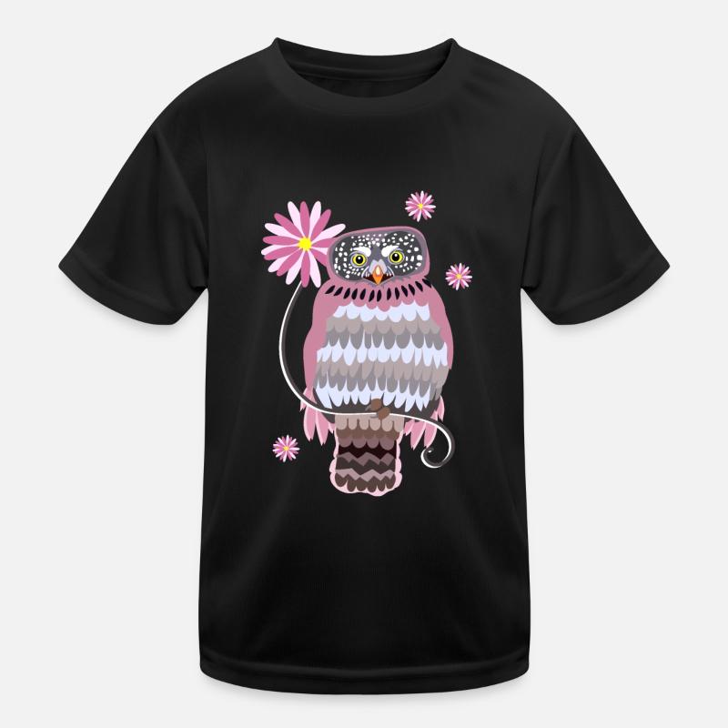 chouette avec fleurs T-shirt sport Enfant