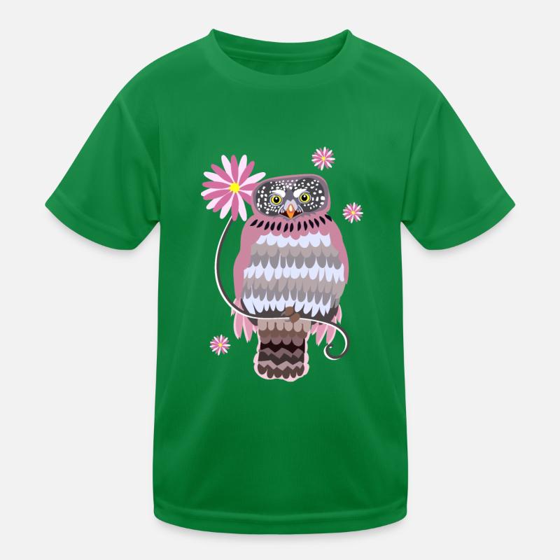 chouette avec fleurs T-shirt sport Enfant