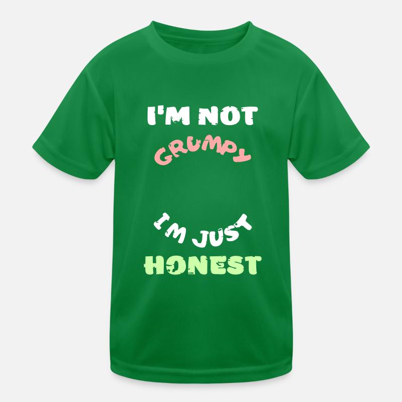 Funny grumpy moody angry honest vector Kids Functional T-Shirt