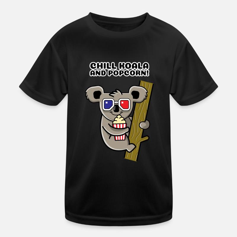 CHILL KOALA AND POPCORN Kinder Funktions-T-Shirt