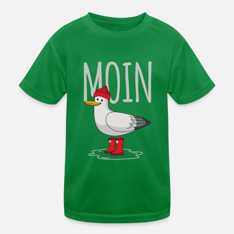 Moin Möwe Kinder Funktions-T-Shirt