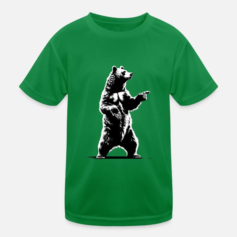 Dancing Explainer Bear | Teacher's index finger Kids Functional T-Shirt