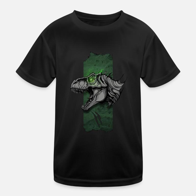Strahlender Herrscher: Epischer T-Rex mit leuchtenden Augen Kinder Funktions-T-Shirt