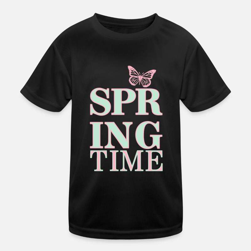 Spring Time - Der Frühling ist da! - Kinder Funktions-T-Shirt - Schwarz