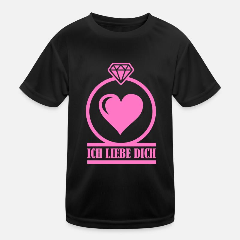 ich liebe dich Kinder Funktions-T-Shirt