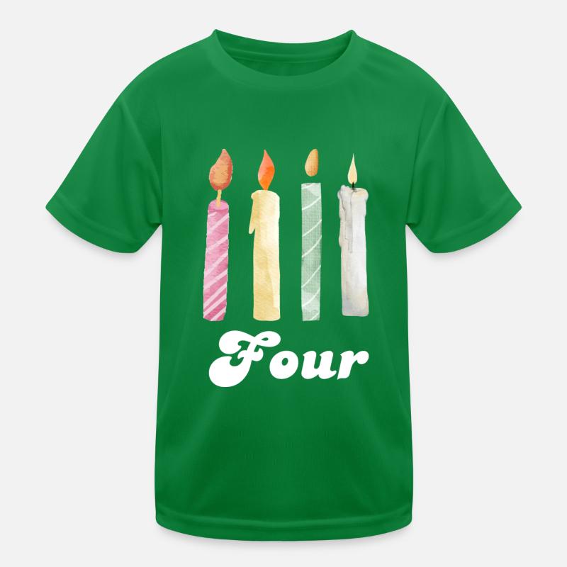 4e anniversaire bougie T-shirt sport Enfant