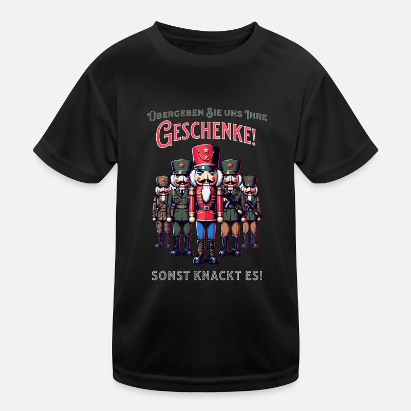 Nussknacker wollen meine Geschenke Kinder Funktions-T-Shirt