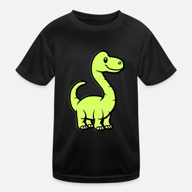 Dinosaur Brontosaurus Comic Kids Functional T-Shirt
