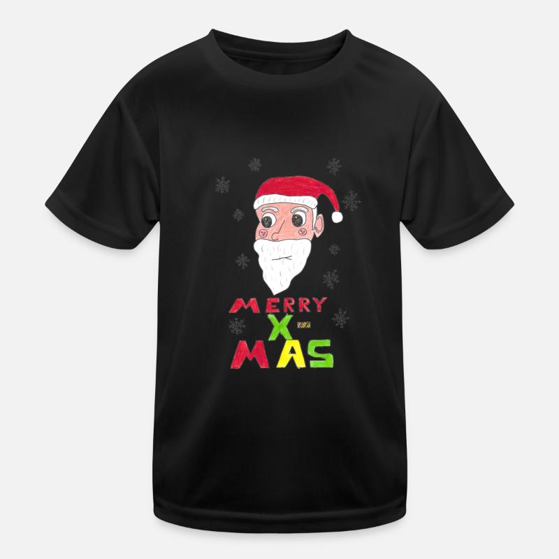 Weihnachtsmann Merry X-MAS Kinder Funktions-T-Shirt