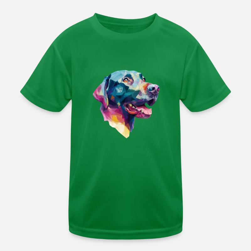 Low Poly Labrador Retriever Design Kinder Funktions-T-Shirt