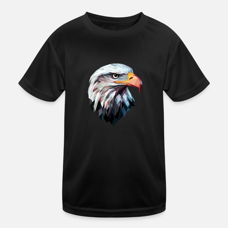 Conception de logo Eagle Head Low Poly Art T-shirt sport Enfant