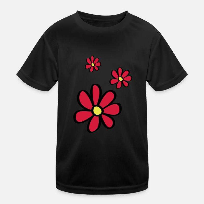 Blümchen Kinder Funktions-T-Shirt