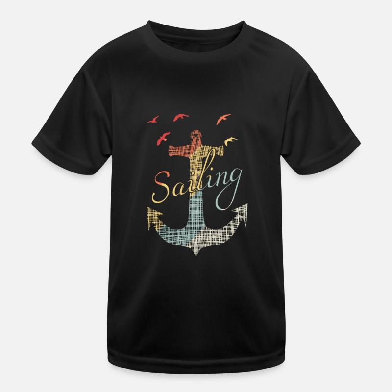 Sailing - Kinder Funktions-T-Shirt - Schwarz