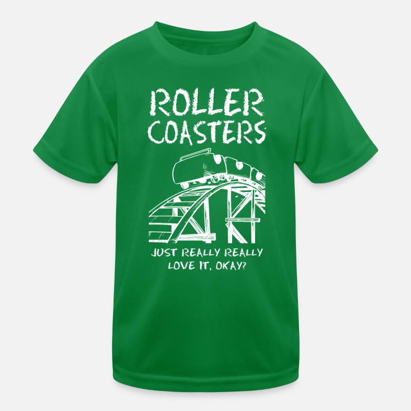 Roller Coaster Just Really Love It Kinder Funktions-T-Shirt