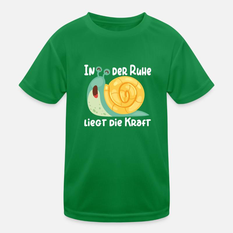 Schnecke in der Ruhe liegt die Kraft Kinder Funktions-T-Shirt