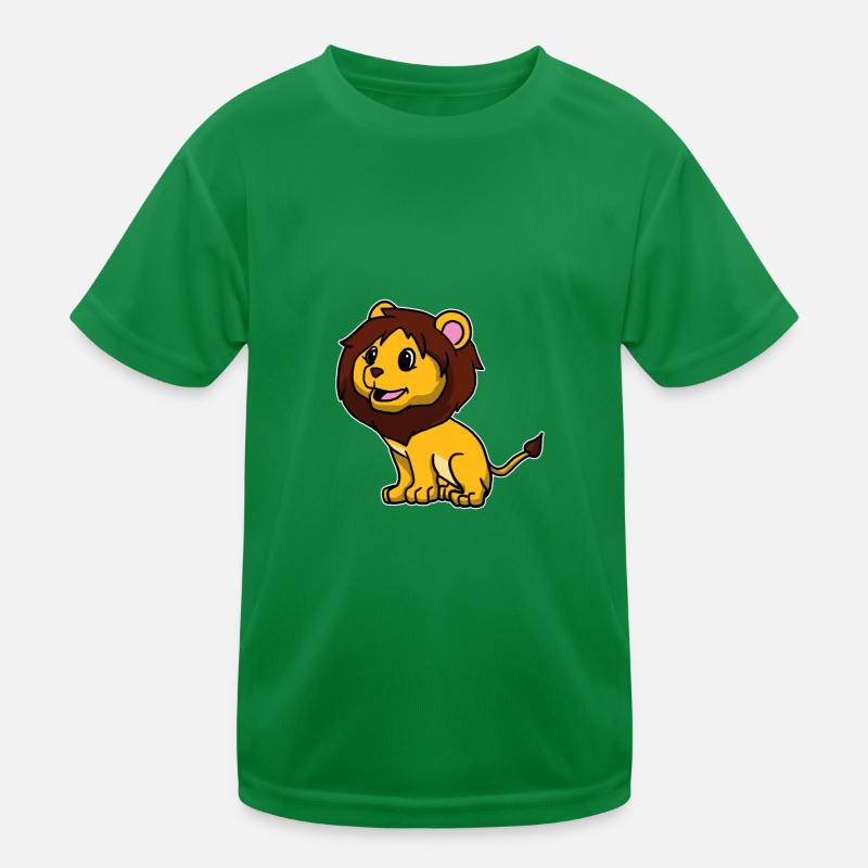 Süßer Löwe Raubkatze Geschenk Kinder Funktions-T-Shirt