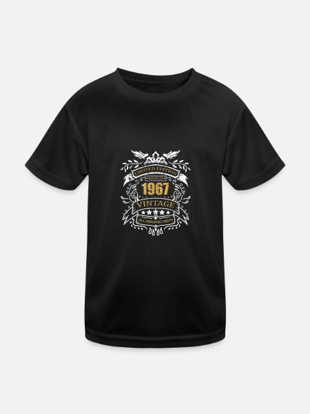 Made In 1967 Limited Edition Cadeau anniversaire - T-shirt sport Enfant - noir - Devant