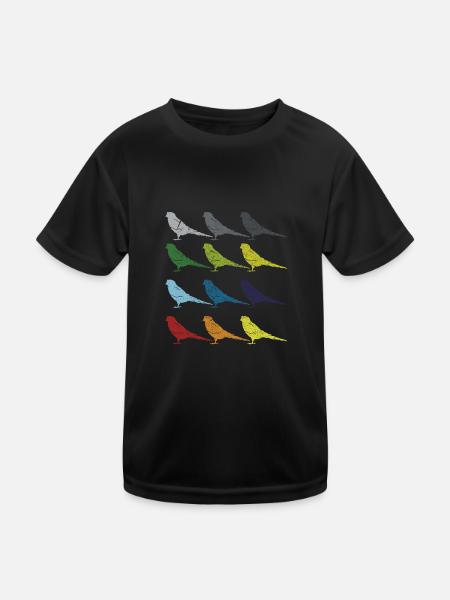 Neon Pop Art Retro Perroquet Cadeau - T-shirt sport Enfant - noir - Devant