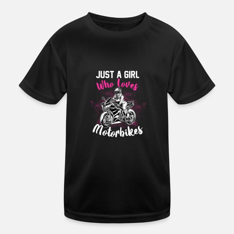 Coole Motorrad Braut Mädchen Geschenkidee Kinder Funktions-T-Shirt