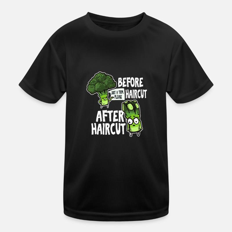 Fun Vorher Und Nach Dem Haarschnitt Geschenkidee Kinder Funktions-T-Shirt
