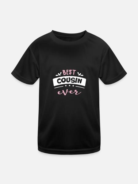 Die Beste Cousine Geschenkidee - Kinder Funktions-T-Shirt - Schwarz - Vorne