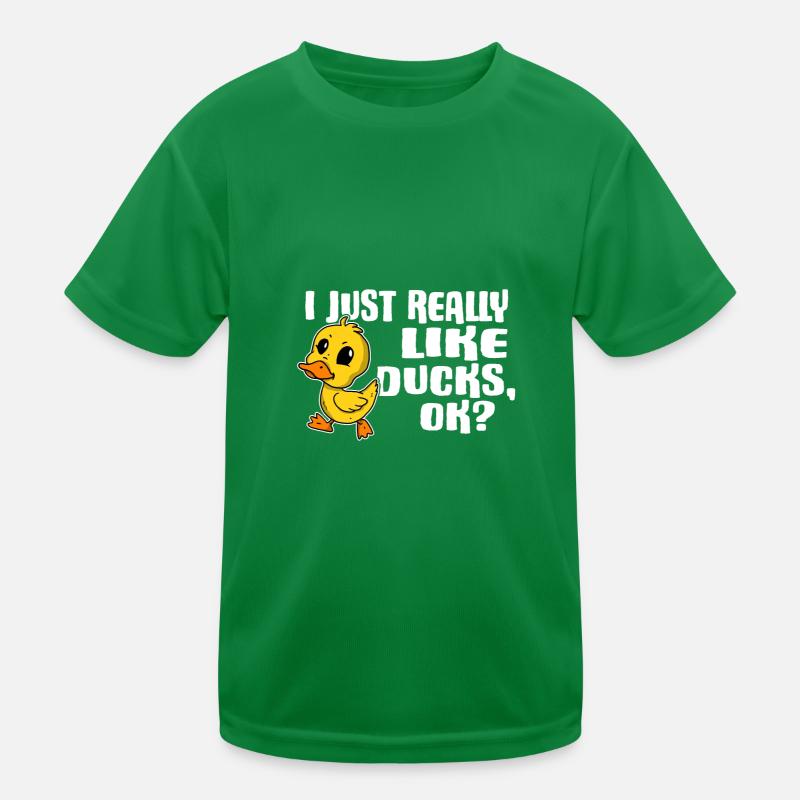 I Just Really Like Ducks Ok Ente Geschenkidee Kinder Funktions-T-Shirt