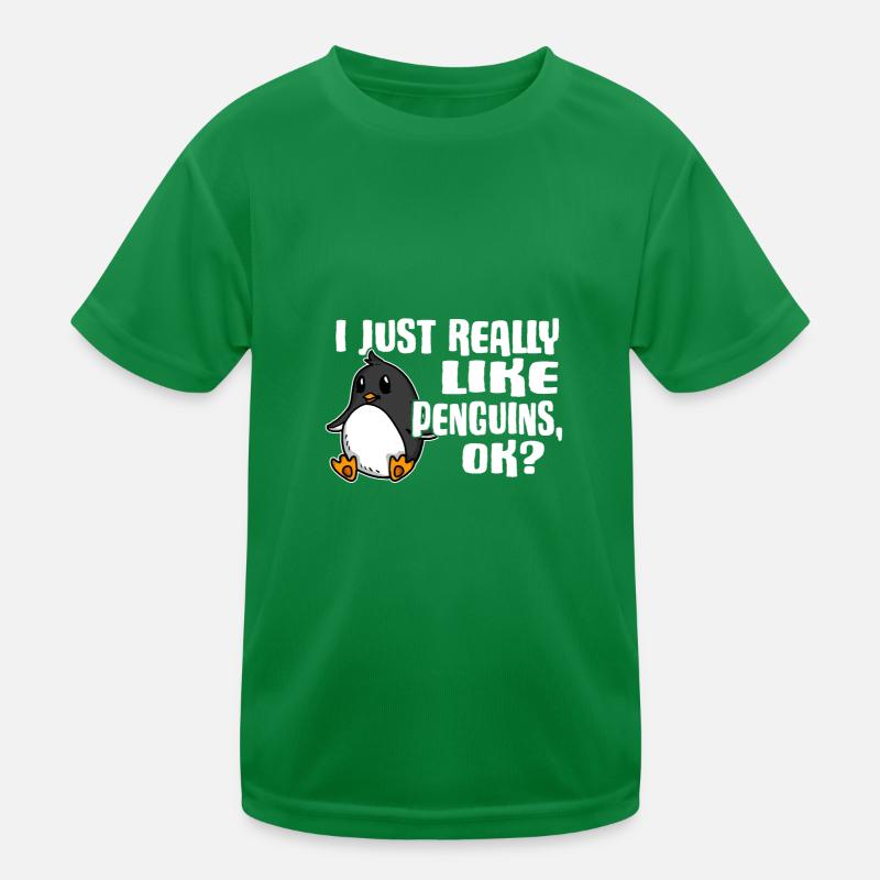 I Just Really Like Penguins Ok Pinguin Geschenk Kinder Funktions-T-Shirt
