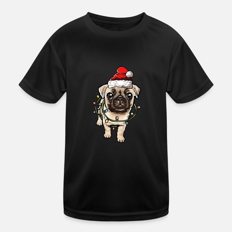Mops Noël chien cadeau T-shirt sport Enfant
