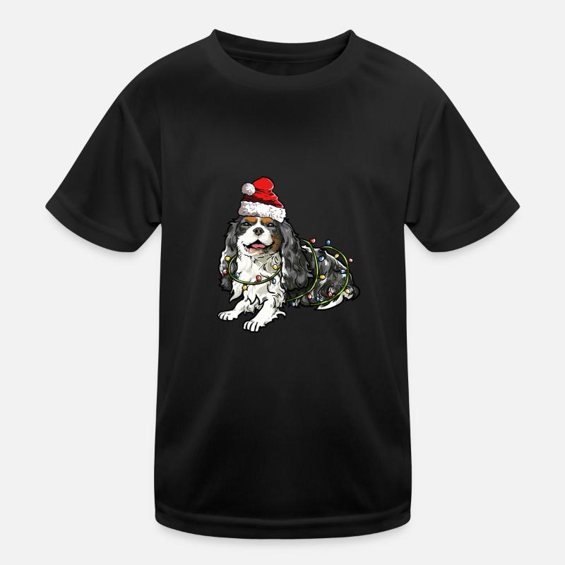Cavalier King Charles Spaniel Weihnachten Geschenk - Kinder Funktions-T-Shirt - Schwarz